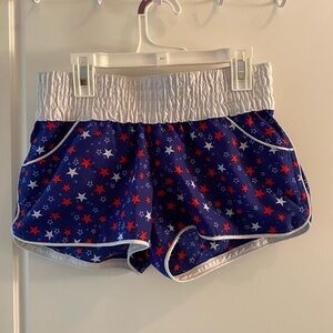 Xhilaration Blue Shorts with Red Stars